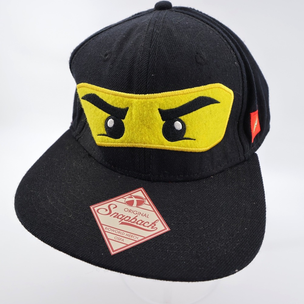 LEGO Ninjago Masters of Spinjitzu Snapback Hat Black Mens OSFA